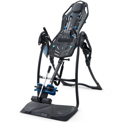 TEETER FitSpine LX9 Inversion Table, Deluxe Easy-Reach Ankle Lock, Decompression Surface for Back Pain Relief, Integrated Accessories, UL Safety Certified, Heavy-Duty 300 lb Capacity, FDA Registered