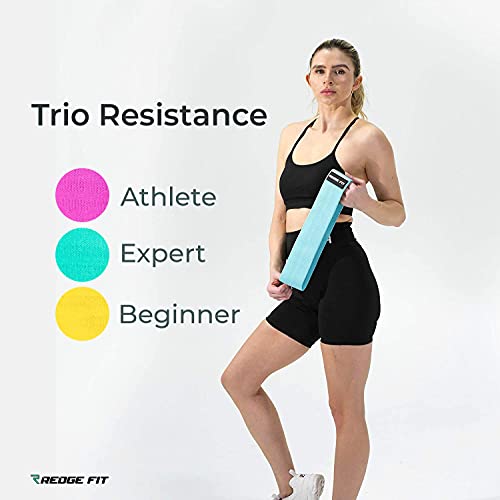 Redge Fit™ Fabric Resistance Bands Set I Butt and Glute Shaper I Booty Bands for Women (NEW and Improved Edition)
