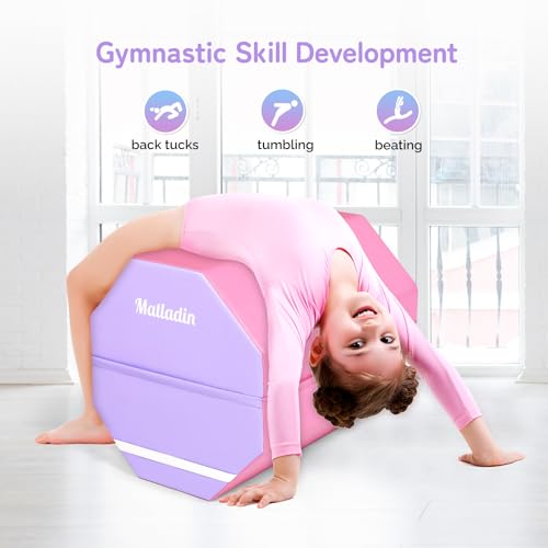 Matladin Gymnastics Octagon Tumbler Skill Shape Trainer, Exercise Gymnastic Equipment Backbend, Handsprings Tumbling Mat for Gym Exercise Cheerleading Martial Arts Home Use