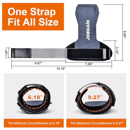 Weight Lifting Wrist Strap, Double Layer Leather Wrist Strap for Deadlift and Powerlifting, Adjustable Neoprene Padded Wrist Wraps, for Men & Women, 1 Pair - color: Grey
