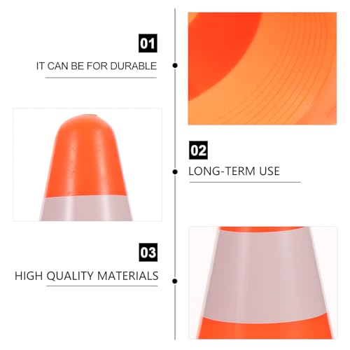Alipis Football Training Marker Bucket and Roadblock Cones, 9-inch Orange Plastic Agility Football Obstacle Markers, 2pcs Set for Soccer Practice and Field Drills