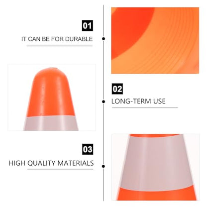 Alipis Football Training Marker Bucket and Roadblock Cones, 9-inch Orange Plastic Agility Football Obstacle Markers, 2pcs Set for Soccer Practice and Field Drills