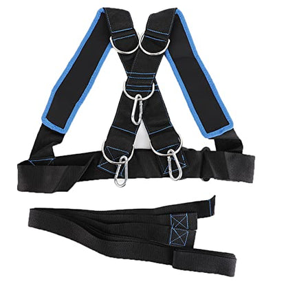Sled Shoulder Harness Resistance Band Set for Speed Training for Strength Building Black Blue Nylon