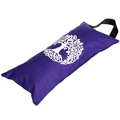 Yoga Sand Bag, Cotton Unfilled for Yogas, Weights & Resistance Training, Portable Weightlifting Sandbag - color: Grape