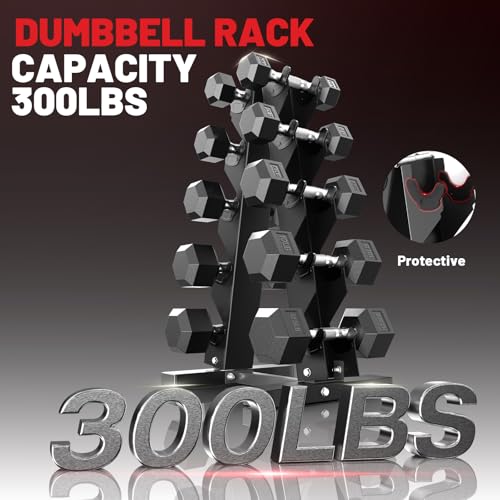 Papababe Dumbbell Stand, A-Frame Weight Storage Rack for Dumbbells, Barbell Holder, Heavy Duty Dumbbells Storage with T Bar Row Attachment for Home Gym (Dumbbell Rack Stand Only) - style: 5 Tier-300LBS Capacity