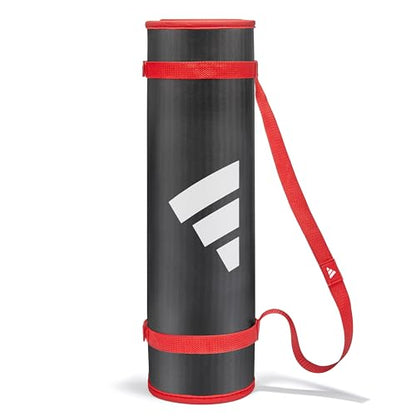 adidas 10mm Extra Thick Training Mat with Carrying Strap and Non-Slip Textured Base - Cushioned Workout Mat for Home Gym, Floor Workouts, and Intense Exercises - Portable and Durable