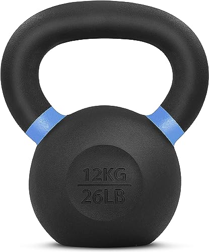 Yes4All Powder Coated Cast Iron Kettlebell, Single Deep Blue, 40 KG / 88 LB - color: Blue, style: A. Single
