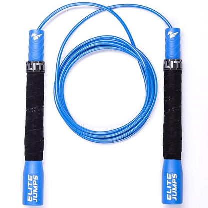 Fit Plus Pro Freestyle PVC, 4mm Cord Skipping Rope, Cardio, Adjustable 10ft Length with 8" Reinforced Handles, Non-Slip Grip for Gym Workout, School Sport, Beginner Use