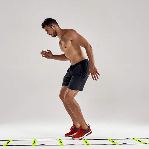 Adjustable Agility Ladder, 20' Sports Training Equipment with 12 Rungs for Speed Fitness - Football, Baseball, Soccer and Running Drills