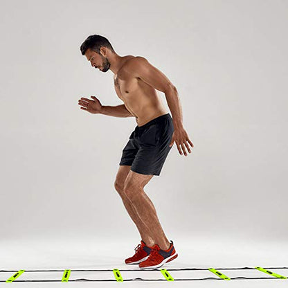 HolaHatha Adjustable Agility Ladder, 20' Sports Training Equipment with 12 Rungs for Speed Fitness - Football, Baseball, Soccer and Running Drills