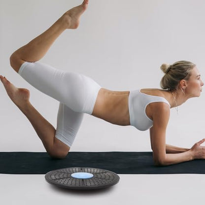 BESTonZON Balance Board Wobble Board Yoga Training Step Surface Maze Pattern Non-slip Exercise Balance Trainer for Home Workouts and Physical Therapy
