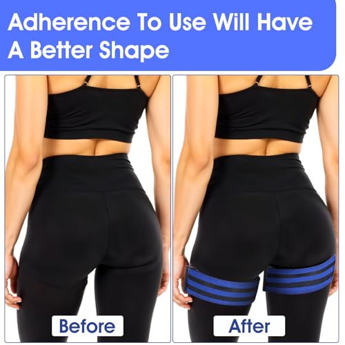 2 Pack Blood Flow Restriction Bands, BFR Booty Band for Women Men Glutes, Occlusion Training Bands for Butt Lift Squats Thighs, Adjustable Resistance Band, Pro Muscle Growth Straps for Fitness
