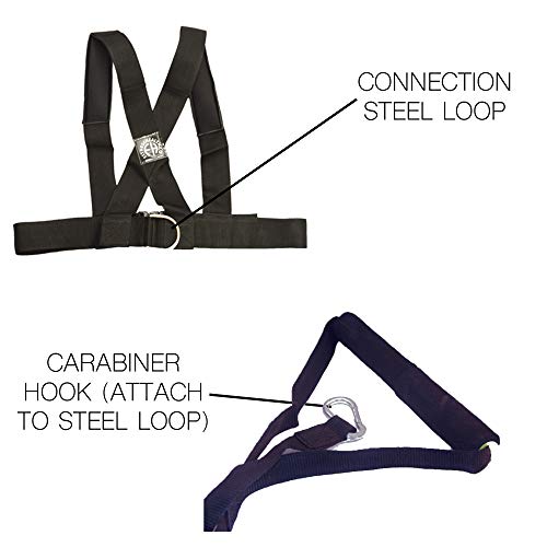 Fitness Health Speed Agility Training Set - Harness Sprint Training - Extreme Training Leg Resistance Bands - Kinetic Workout Set - Suspension Fitness Trainer Set for Home with Carrying Bag