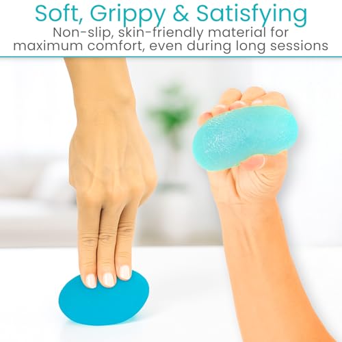 Vive Squeeze Balls for Hand Therapy Set (4 Pack) - Grip Strengthener Occupational Exercise Equipment for Arthitis, Parkinsons, Stroke, Carpal Tunnel Recovery - Stress Relief Massage Putty Finger Toy