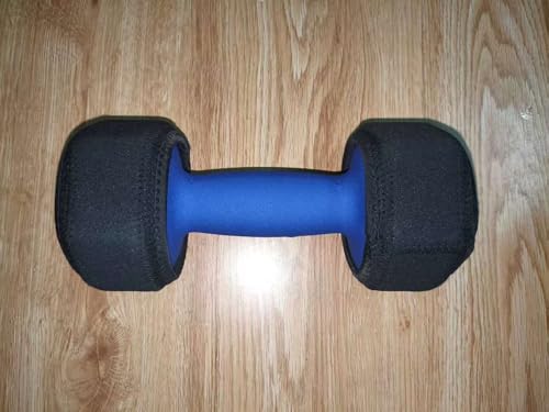 Durable Neoprene Dumbbell Head Covers 4 Pack Protect Your Floors and Weights Compatible with 3.93 Inch Coated Dumbbells 7 10 15 20 lbs