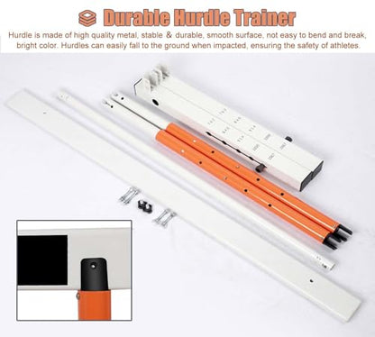 Adjustable Height Hurdles for Training - Foldable Professional Hurdle Trainer for Indoor and Outdoor Use