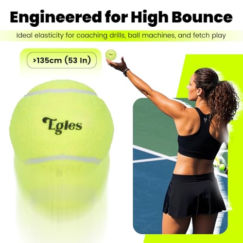 Egles 12/20/60 Packs Tennis Balls for Training and Dogs, High Elasticity Practice Tennis Ball with Mesh Bag for Transport and Beginner Exercise, Durable Pet Playing Tennis Ball Set