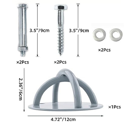 Wall Mount Bracket for X, Yoga Ceiling Mount Suspension Straps for Gymnastic Rings and Aerial Yoga Swing