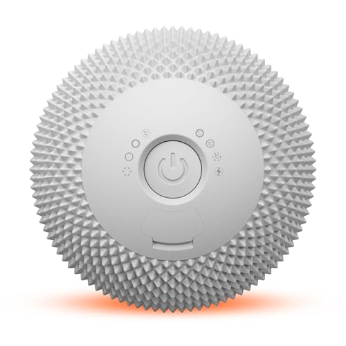 Vibrating Massage Ball with Heat, Deep Tissue Trigger Point Massage Ball for Back, Hip and Muscle Recovery, Myofascial Release Mobility Ball with 7 Modes and Memory (Grey)