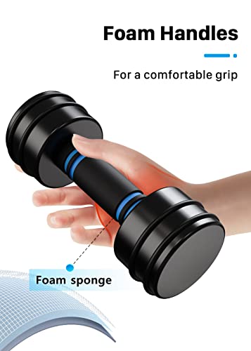 Northdeer Steel Dumbbells Adjustable Black Coated Weight Set with Foam Handles for Home Gym Workout - Strength Trainging for Men, Women (5lbs/10lbs/15lbs/20lbs) - style: 5lbs Pair (2×5lbs)