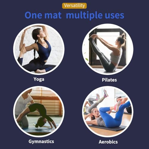 Exercise Mat 2'x6'/4'x8'/4'x10' Gymnastics Mat Folding Gymnastics Tumbling Mats 1.6"-2" Thick PU Leather Yoga Mat Portable With Carrying Handles for home Workout outdoor Yoga Pilates
