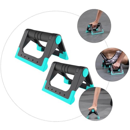 Push-up Stands Pair Indoor Exercise Fitness Equipment Blue Push up Bars Home Strength Training Workout Sports Supplies