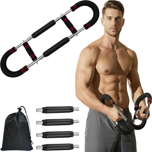 Twister Arm Trainer, Chest Workout Equipment 10-Level Adjustable (30-110 lbs), Adjustable Chest Exerciser with 4 Springs for Men Women, Home Gym Strength Builder, Portable Muscle Toner