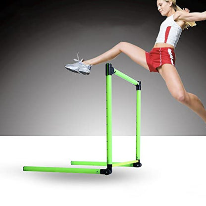 Adjustable Scale Agility Hurdles Football Track and Field Training Jumping Bar Set Outdoor Detachable Dogs Speed Ladders Obstacles,Green,60cm