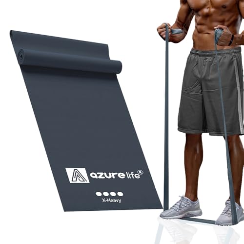 Professional Individual Exercise Resistance Bands, Single 5, 6,7 Ft or 8 Yards Elastic Bands, Non-Latex Stretch Bands for PT, Yoga, Pilates, Rehab, at-Home or The Gym Workouts - color: Gray - X-Heavy, size: 5 Feet