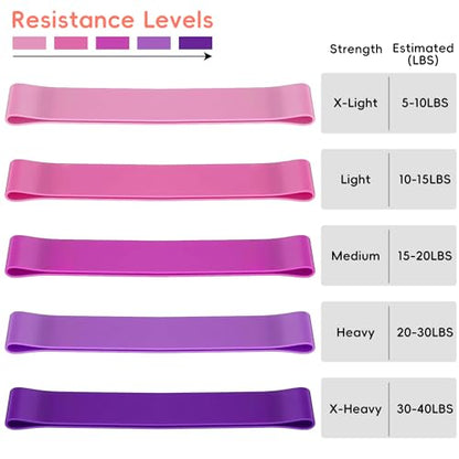 11 Pcs Ankle Resistance Bands with Cuffs, Glutes Workout Ankle Weights for Women Working Out, Exercise Bands Set with Ankle Straps for Leg Butt Exercise Equipment - Perfect for Home Workouts