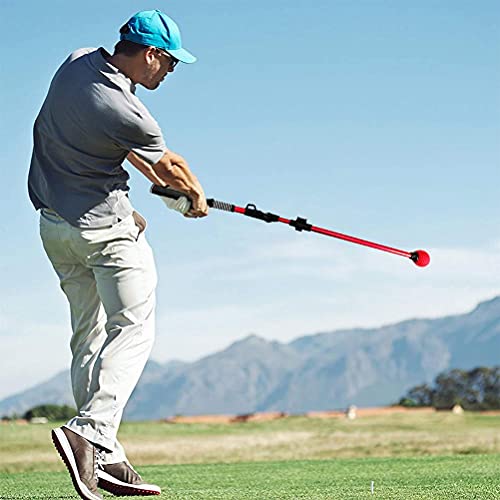Golf Swing Trainer,Portable Collapsible Trainer, Improve Swing Posture,Folding Posture Corrector Aid Posture Correction Swing Stretchable Stick with Wide Angle, Golf Grip Swing Trainer aid (A) ﻿