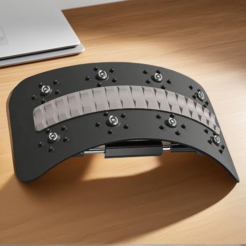 Back Stretcher, with AcupressurePoints, 38.5x21.5x6cm, Level Spinal Support Board, Spine Deck Massager Stretching Device, Versatile Back Support, for s Offices Home Gym Travel
