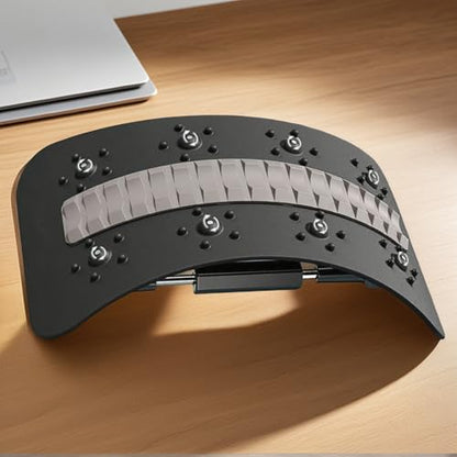 Back Stretcher, with AcupressurePoints, 38.5x21.5x6cm, Level Spinal Support Board, Spine Deck Massager Stretching Device, Versatile Back Support, for s Offices Home Gym Travel