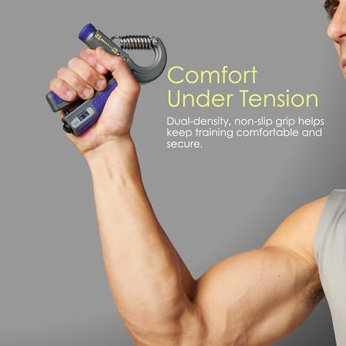 EQYP Hand Grip Strengthener Set Adjustable Resistance – Forearm & Finger Exerciser Kit, Light Medium Heavy, Includes Counter Grip & Donut Squeeze Balls for Strength Training & Home Use - color: Grey (With Counter)