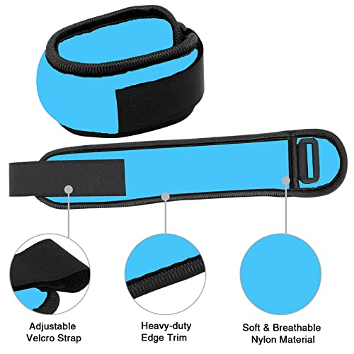 Pesas de Tobillo/Muñeca, Pesas de Puño de Mano de Brazo de Pierna Pequeña para Mujeres y Niños, Equipo de Ejercicio con Correas Ajustables para Gimnasio, Caminar, Trotar, Aeróbicos (1 Par) - color: 1.1 lb, Blue