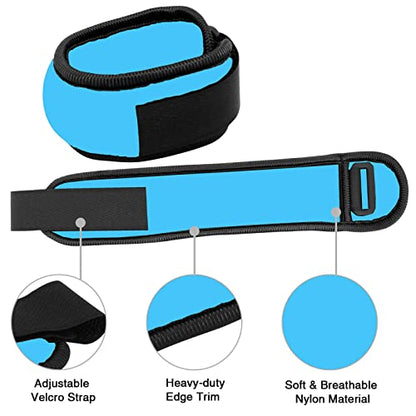 Pesas de Tobillo/Muñeca, Pesas de Puño de Mano de Brazo de Pierna Pequeña para Mujeres y Niños, Equipo de Ejercicio con Correas Ajustables para Gimnasio, Caminar, Trotar, Aeróbicos (1 Par) - color: 1.1 lb, Blue