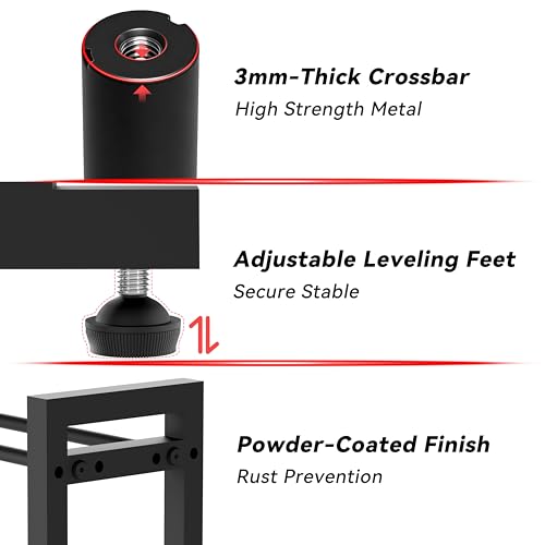 Dumbbell Rack 2-Tier 18 IN Length Adjustable Weight Rack for Home Gym Dumbbells Kettlebell, Small Dumbbell Rack 250 LB Capacity, Dumbbell Rack Stand Only