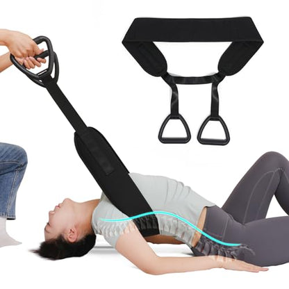 Fanwer Spinal Decompression Devices Lumbar Traction Low Back Stretcher Spine Decompression Belt for Lumbar Spine Pain Relief, Back Stretching Belt for Herniated Discs, Spondylosis and More