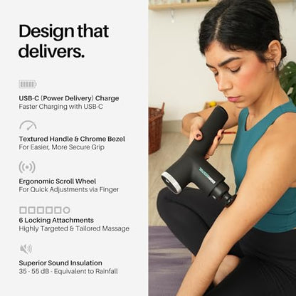 Kestrel Massage Gun: Enhanced Precision & Comfort for Superior Muscle Recovery & Wellness | Relieve Sore Muscles and Stiffness