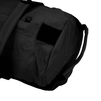 Multi-Purpose Fitness Sandbag with Filler Bags and 6 Handles, Oxford Fabric Training Weight Bag, for Indoor Gym - color: Black