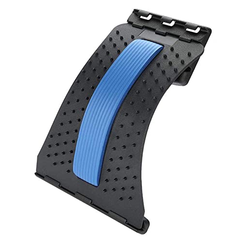 Back Stretcher - Lower and Upper Back Pain Relief, Lumbar Stretching Device，Posture Corrector - Back Support for Office Chair | Upper Back Stretcher Support and Pain Relief (Black/Blue)