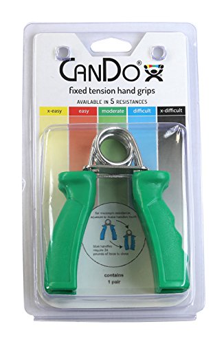 CanDo Hand Grip Exerciser Pair-Green, Medium (Pack of 2) - size: Pack of 2