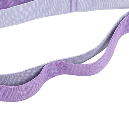 Yoga Stretching Strap, Yoga Strap for Flexibility Training, 3.1m Oxford Cloth Leg Stretcher Strap with Foam Handle and Stainless Steel Buckle, for Gym Dance Physical - color: Purple