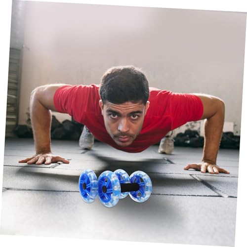 Dual Wheel Ab Roller for Core Strengthening Tummy Shaping Fitness Device Knee Pad for Men and Women Home Workouts