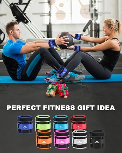 Fragraim Adjustable Ankle Weights 1-3/4/5/6/8/10/12/15/20 LBS Pair with Removable Weight for Jogging, Gymnastics, Aerobics, Physical Therapy - color: Blue, style: 1.5 lbs each( 3 lbs pair)