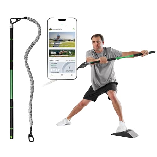 Swing Trainer – Golf Fitness & Training System for Strength, Flexibility & Swing Power – Includes Membership & Premium Training Bar for Golf-Specific Workouts - size: 12-Month Membership