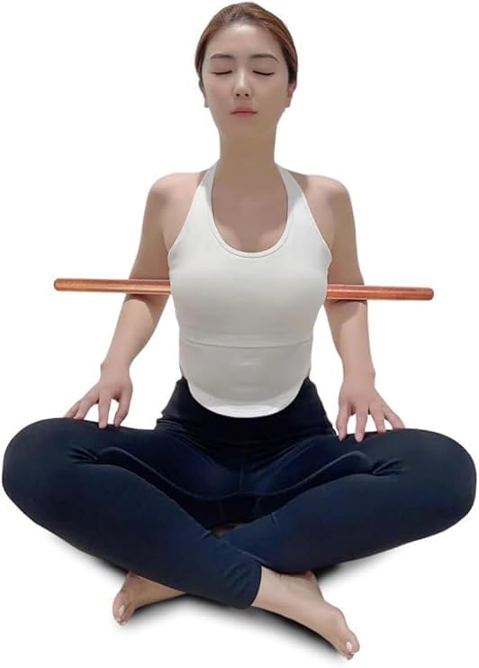 JETR™ StretchNHeal Collapsible Wooden Yoga Stick – Regular & XL | Posture Corrector, Mobility & Stretching Stick, Exercise & Workout Pole for Flexibility, Balance & Rehab