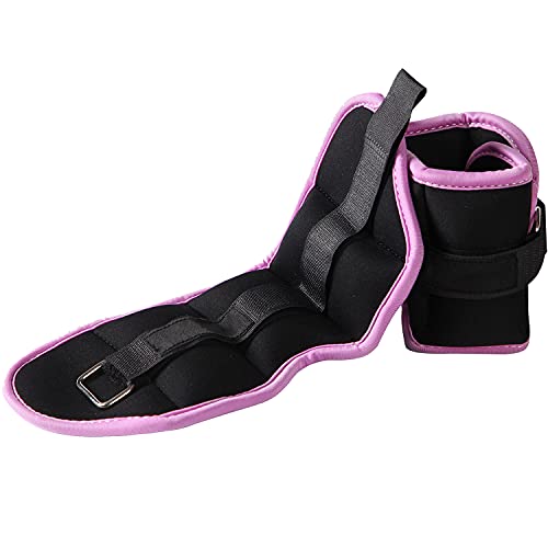 JFIT Ankle Weights - Ankle Weight Pair 10 Weight and Bundle Options - 0.5 to 8 lbs. Each (Set of 2) Adjustable Straps – Comfortable, Breathable, Moisture Absorbent Weight Straps for Men and Women