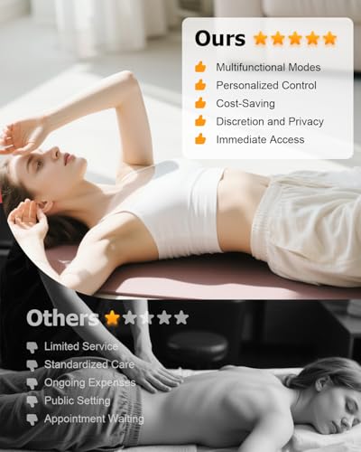 Lumbar Traction Device, Electric Lower Back Stretcher Device with Dynamic Airbag, 3 Level Vibration Massage, Adjustable Temperature from 113 to 131℉ (45 to 55℃), Easy to Use