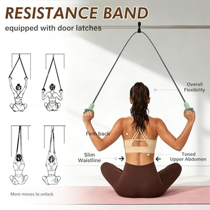HTQ Adjustable Dumbbell Set for Women, 2-17LBS Total Plate Weight Home Workout Equipment with Kettlebell, Wrist Weights, Resistance Tube, Jump Rope, Pink/Green Free Weights Set for Women at Home - color: Green